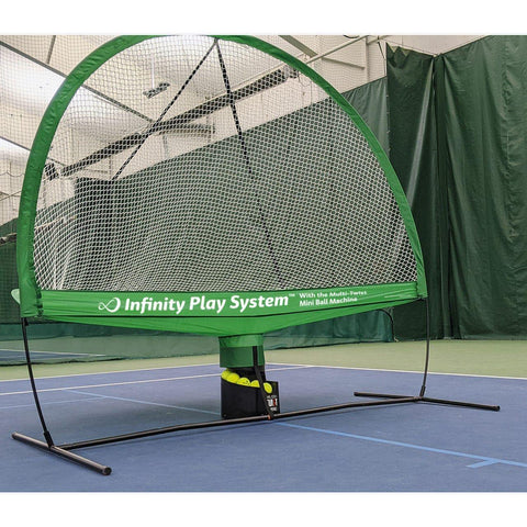 OnCourt OffCourt Infinity Play System with the Multi-Twist Mini Ball Machine TAIPMT
