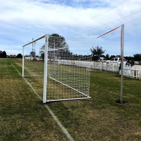PEVO 8x24 World Cup Soccer Goal Net - 8' x 24' x 6' x 6' - 4mm