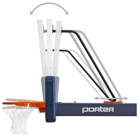 Porter 1835 Competition Manual Portable Basketball Hoop w/ 10'8" Boom 1835108