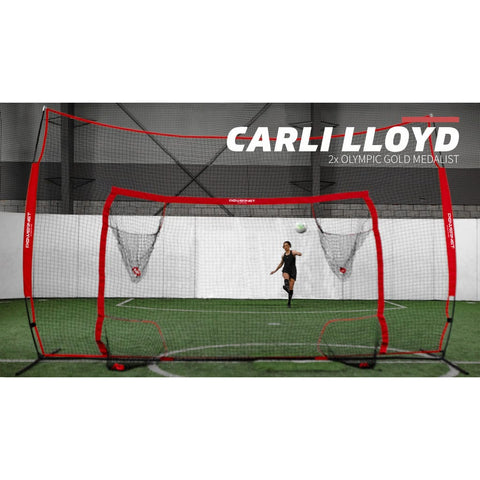 Powernet 16x10 Ft Soccer Goal Combo Barrier 1214