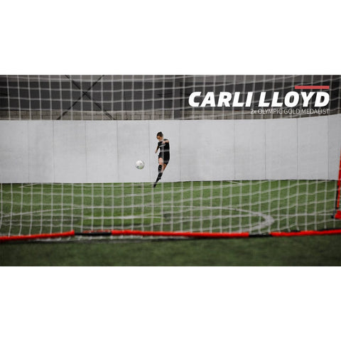Powernet Soccer Goal 18.5' x 6.5' Portable Bow Style Net (1 Goal & 1 Wheeled Carrying Bag) S023