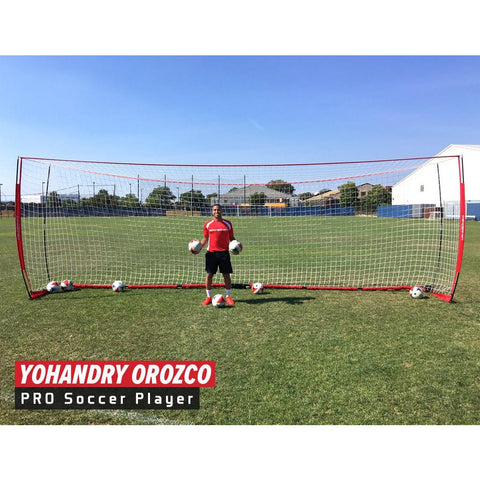 Powernet Soccer Goal Regulation Size 24x8 W/ Wheeled Carry Bag S007