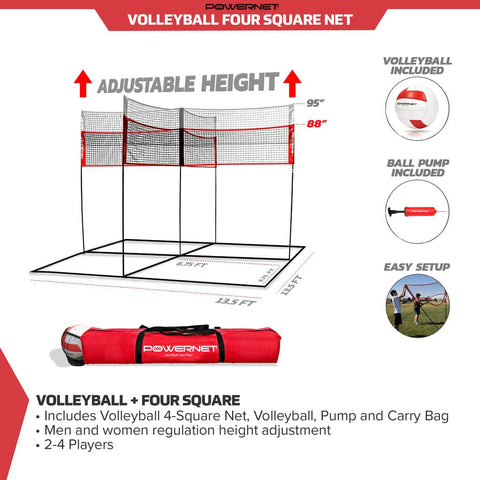 Powernet Volleyball Four Square Net
