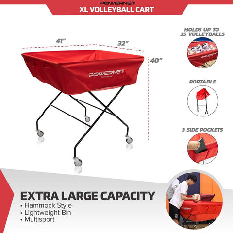 Powernet Volleyball Wheeled Cart XL 1189