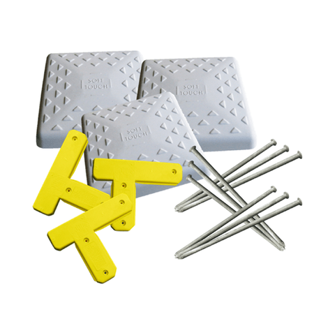 Soft Touch Set Of 3 15” Spike Down Base Covers W/ Tees, And Spikes S1500