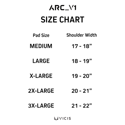 Vicis ARC_V1 Elite Shoulder Pads with Attached Back Pad- Skill