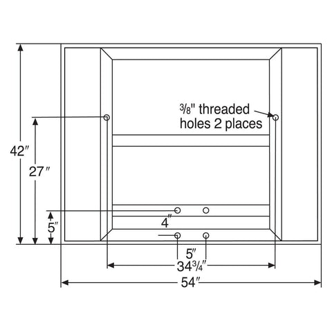 Bison 42" x 54" Polycarbonate Playground Backboard BA407U