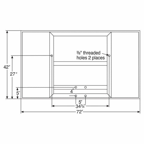 Bison 42" x 72" Polycarbonate Playground Backboard BA42UC