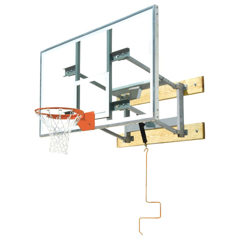 Bison Adjustable Glass Wall Mounted Basketball Hoop