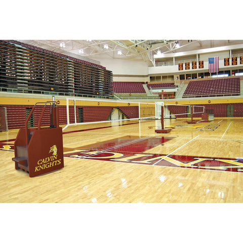 Bison Arena II Freestanding Portable Double Court Volleyball System VB8102