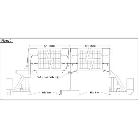 Bison Arena JR Freestanding Portable Double Court Volleyball System VB8102JR