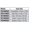 Image of Bison ShootOut 4" Square Aluminum Permanent/Semi Permanent Soccer Goals (Pair)