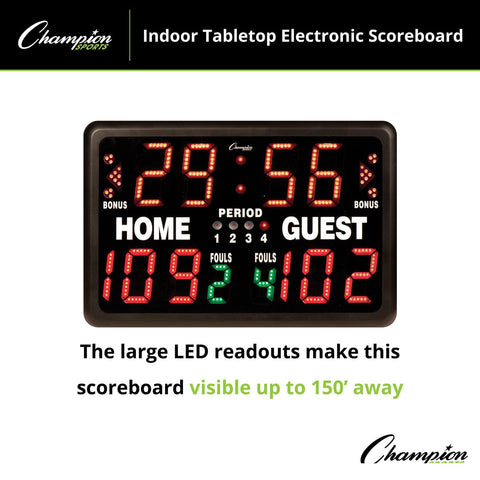 Champion Multi-Sport Tabletop Indoor Electronic Scoreboard w/ Remote T90R