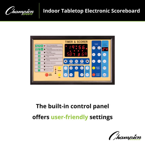 Champion Multi-Sport Tabletop Indoor Electronic Scoreboard w/ Remote T90R