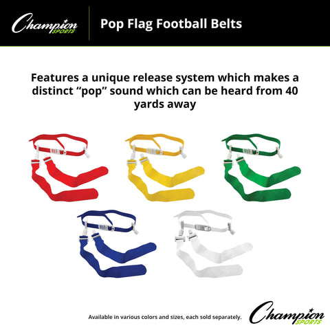 Champion Sports 42" Flag Football Pop Flag Belts SFLAG42 (Dozen)