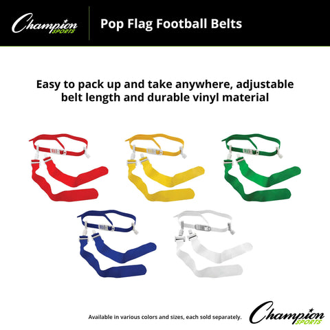 Champion Sports 42" Flag Football Pop Flag Belts SFLAG42 (Dozen)