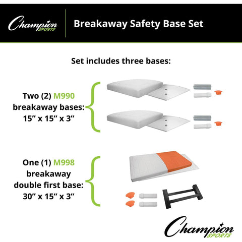 Champion Sports Breakaway Safety Base Set M1010SET