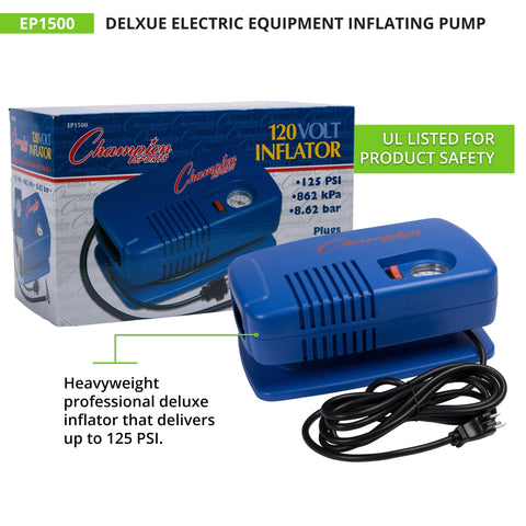 Champion Sports Deluxe Electric Equipment Inflating Pump EP1500