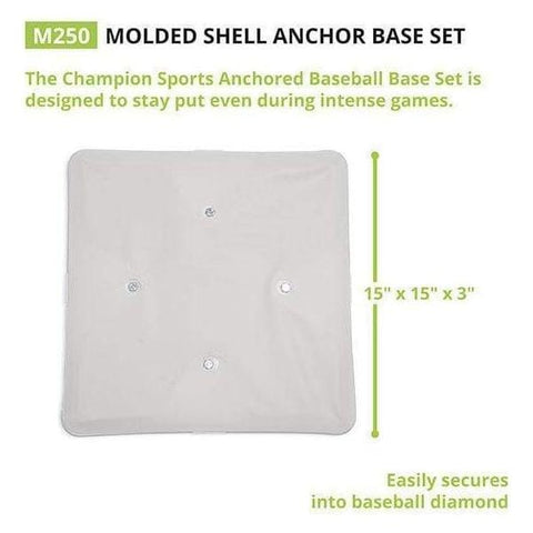 Champion Sports Molded Shell Anchor Base Set M250