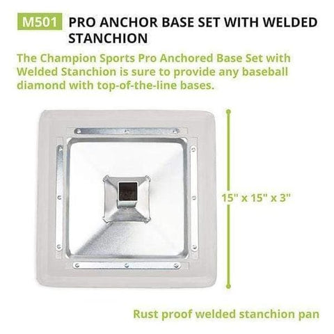 Champion Sports Pro Anchor Base Set with Welded Stanchion M501