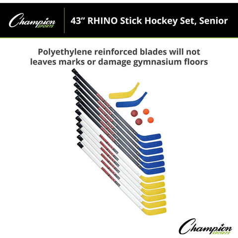 Champion Sports Rhino Hockey Set 43" L Shaft HS43SET