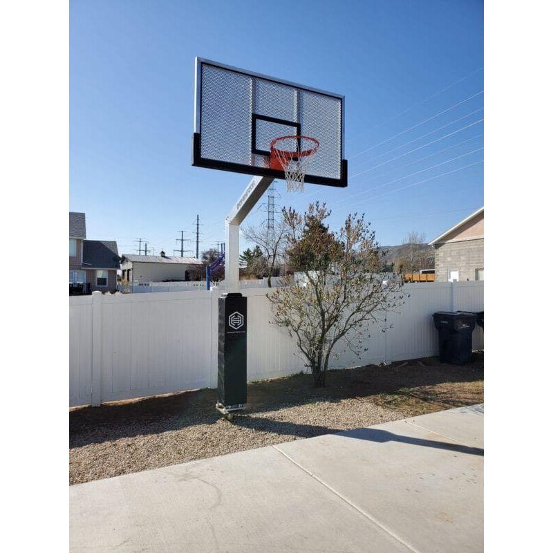 Dominator Pro 72" Aluminum Shatter-Proof Backboard Adjustable Hoop 724 ...