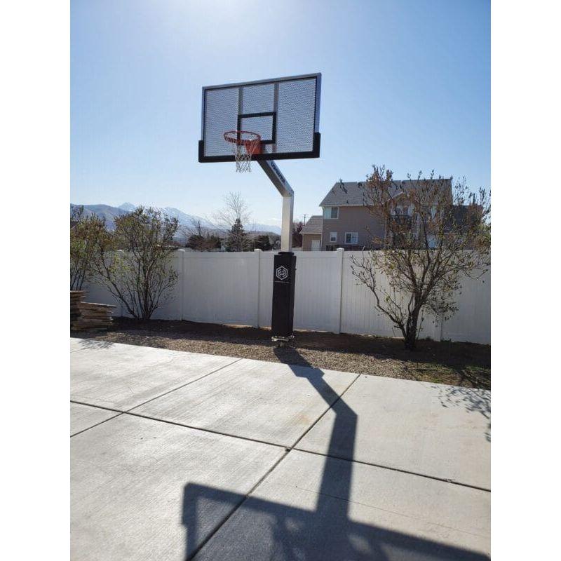 Dominator Pro 72" Aluminum Shatter-Proof Backboard Adjustable Hoop 724 ...