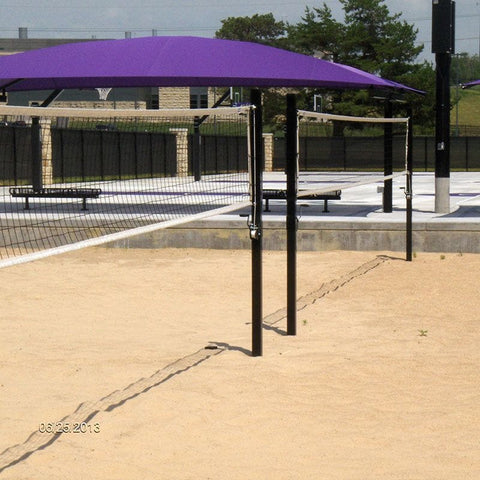 Douglas 3" SQ Steel Outdoor In-Ground Volleyball System Black 65200S