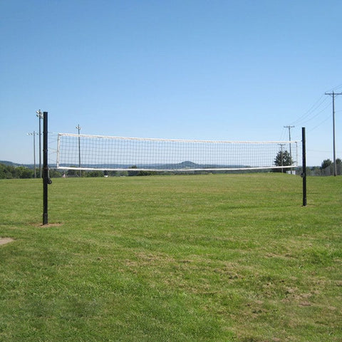 Douglas 3" SQ Steel Outdoor In-Ground Volleyball System Black 65200S