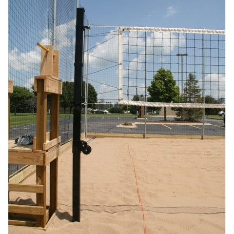 Douglas VBS-3.5 SQ Outdoor Power Volleyball System, 3.5″ SQ Steel, Black