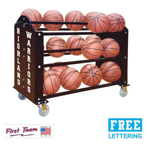 First Team Ball Hog Premium Basketball Carrier (Holds 24 Basketballs) FT24