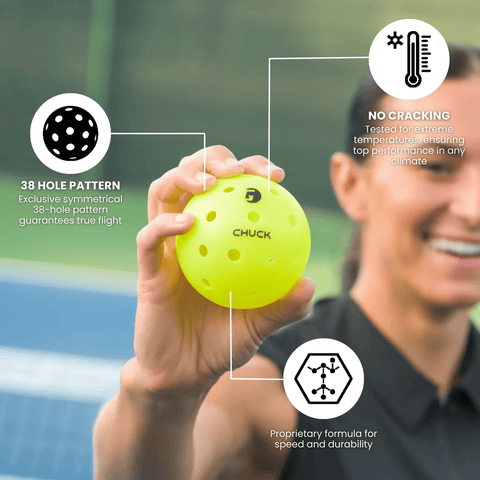 GAMMA Chuck Outdoor Pickleball 48 Pack CHUCK12