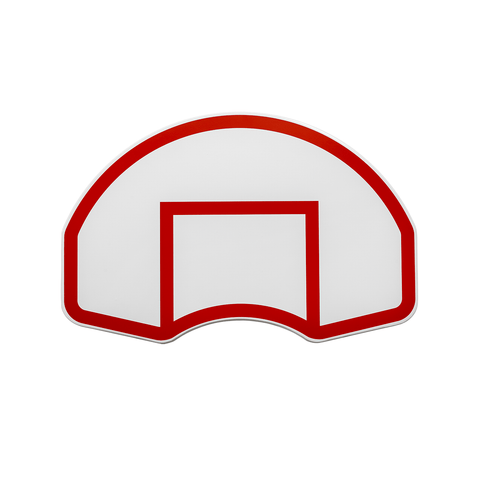 Gared 35” x 54” Rear-Mount Fan-Shape Steel Basketball Backboard 1266B
