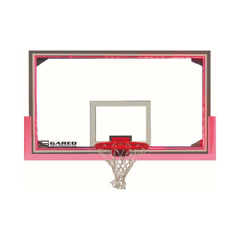 Gared 42” x 72” Competition Glass Basketball Backboard w/ Buzzer Beater Lights AFRG42LED