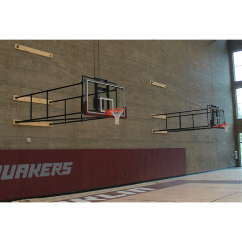 Gared 42” X 72” Four Point Side-Fold Basketball Wall Mount Package