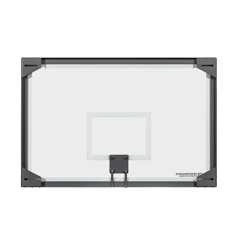 Gared 48” x 72” Oversized Steel-Framed Glass Basketball Backboard RG