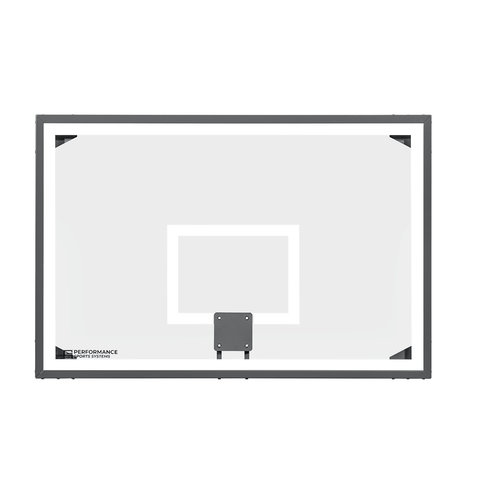 Gared 48” x 72” Oversized Steel-Framed Glass Basketball Backboard RG