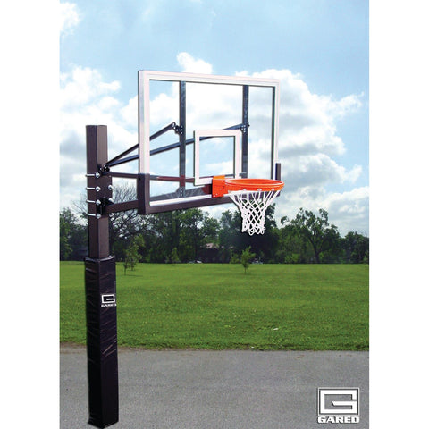 Gared Endurance 6” Square Post 4’ Extension Glass Playground Basketball Hoop