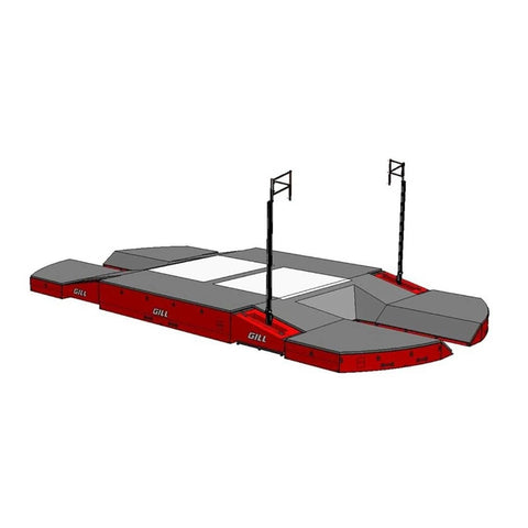 Gill AGX M4 Double Front Pole Vault Landing System (21'6" X 44'2" X 32") 66817DC