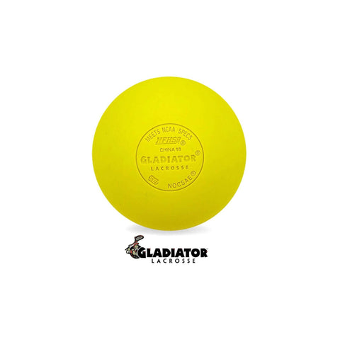 Gladiator Lacrosse Case of 120 Official Lacrosse Game Balls Yellow NOCSAE SEI CERTIFIED