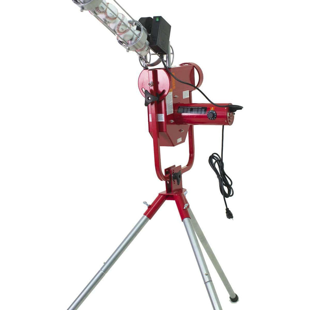 Promethus Throwing Machine Heater Pro Heavy Duty Fastball & Curveball Pitching Machine w/ Auto Fe ...
