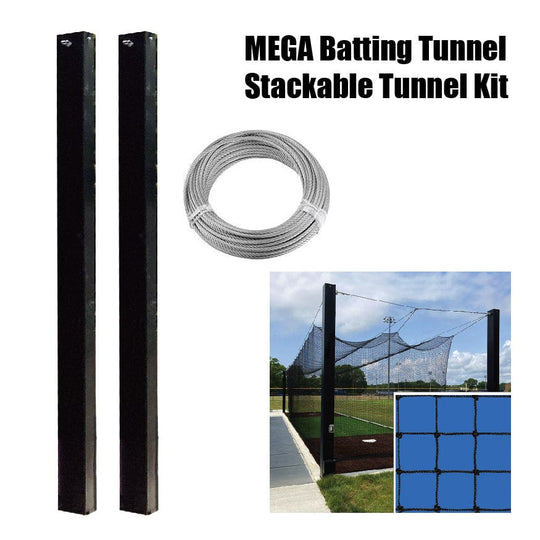 Jaypro Batting Tunnel Frame - Mega Outdoor - (55') - Stackable Tunnel Kit MPCTF-55A