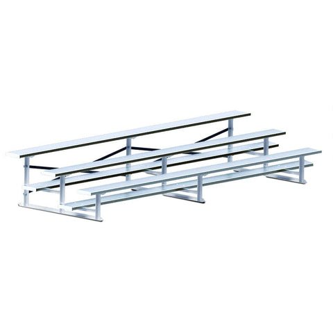 Jaypro Bleacher - 15' (3 Row - Single Foot Plank) - All Aluminum BLCH-3AL