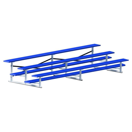 Jaypro Bleacher - 15' (3 Row - Single Foot Plank) - All Aluminum (Powder Coated) BLCH-3ALPC