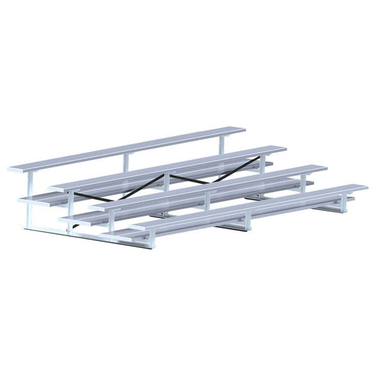 Jaypro Bleacher - 15' (4 Row - Double Foot Plank) - All Aluminum BLDP-4AL