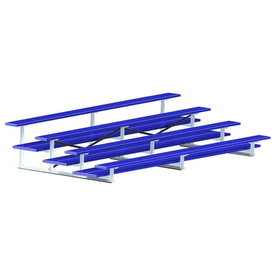 Jaypro Bleacher - 15' (4 Row - Double Foot Plank) - All Aluminum (Powder Coated) BLDP-4ALPC