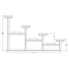 Image of Jaypro Bleacher - 15' (4 Row - Single Foot Plank) - All Aluminum BLCH-4AL