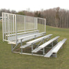 Image of Jaypro Bleacher - 15' (5 Row - Single Foot Plank, with Guard Rail) - Enclosed (Powder Coated) BLCH-5GRPC