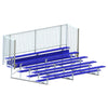 Image of Jaypro Bleacher - 15' (5 Row - Single Foot Plank, with Guard Rail) - Enclosed (Powder Coated) BLCH-5GRPC