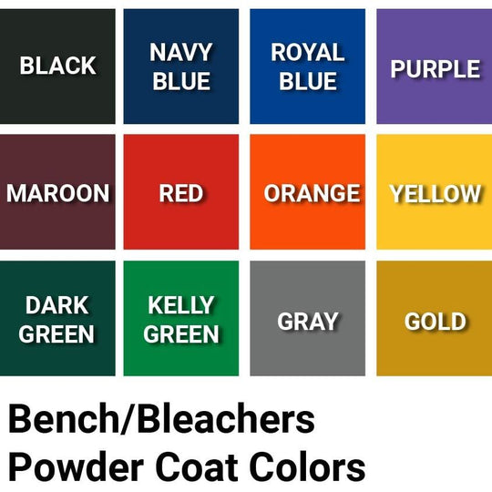 Jaypro Bleacher - 15' (5 Row - Single Foot Plank, with Guard Rail) - Enclosed (Powder Coated) BLCH-5GRPC